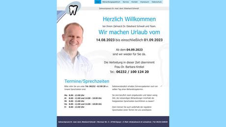 Dr.med.dent. Ekkehard Schwall Zahnarzt