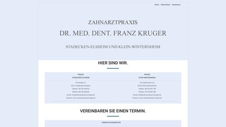 Dr. med. dent. Franz Kruger Zahnarzt Zweitpraxis