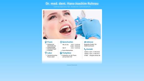 Dr.med.dent. Hans Joachim Ruhnau Zahnarzt