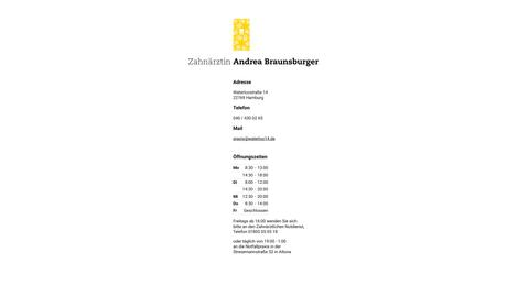 Andrea Braunsburger Zahn&auml;rztin in Hamburg ansehen
