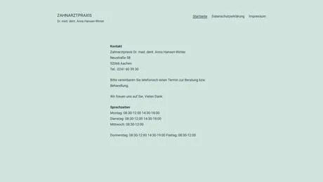 Anna Hansen-Winter Zahnarzt