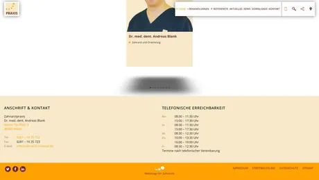 Dr.med.dent. Andreas Blank Zahnarzt