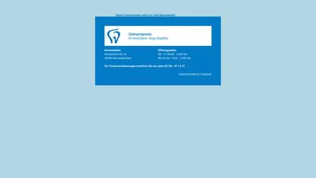 Dr.med.dent. Anja Stadtler Zahnärztin