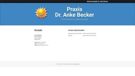 Dr.med.dent. Anke Karolina Becker Zahnärztin f.Kieferorthopädie