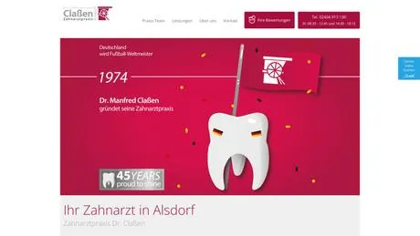 Dr.med.dent. Christian F. N. Cla&szlig;en Zahnarzt in Alsdorf ansehen