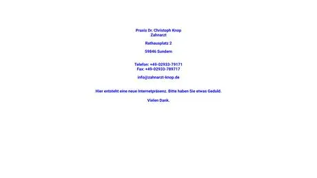 Dr.med.dent. Christoph Knop Zahnarzt in Sundern ansehen