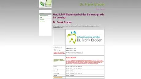 Dr.med.dent. Frank Braden Zahnarzt