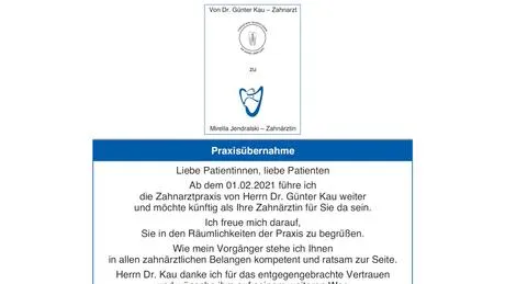 Dr.med.dent. G&uuml;nter Kau Zahnarzt in Waldmohr ansehen