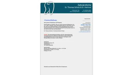 Dr.med.dent. Hartmut Schulz Zahnarzt