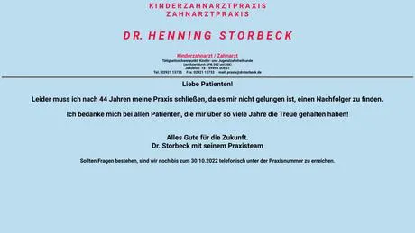 Dr.med.dent. Henning Storbeck Zahnarzt