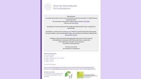Dr.med.dent. Ina Koopmann Zahn&auml;rztin in Hamburg ansehen