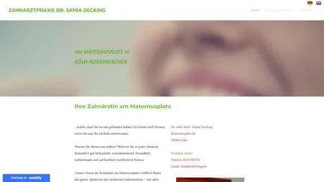 Dr.med.dent. Samia Decking Zahn&auml;rztin in K&ouml;ln ansehen