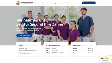 Zahnmedizin Eppendorf - Dr. Ricco Werner & Julian Sorembe besuchen